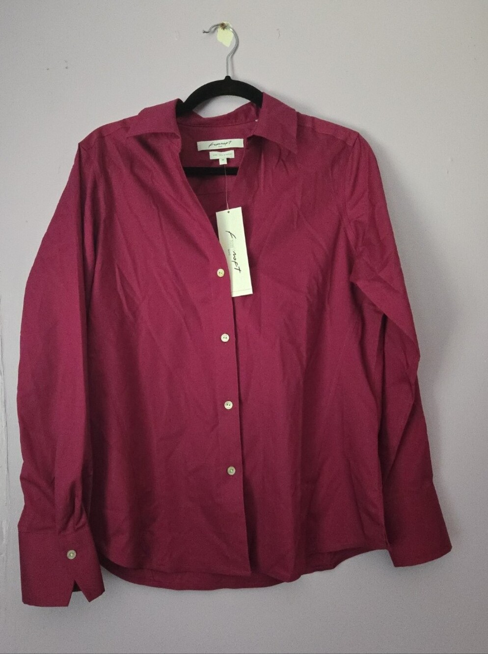 Foxcroft Women's Button-Down Shirt in Fuchsia Pink